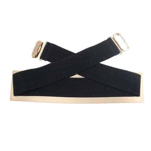 LADIES--***THE WOW!!! FACTOR~  METAL PLATE TRENDY DECORATION HIP BLACK  WAIST  BELT* + MORE !!