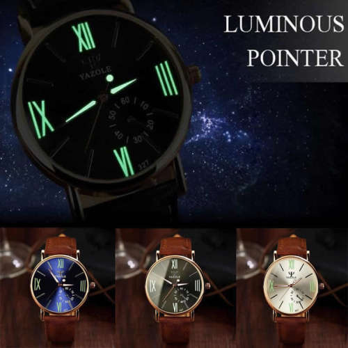 ***Ladies/Men Mode  Leather Stainless Steel Sports Quartz Wrist Watch Uhr