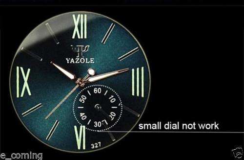 ***Men Mode  Stainless Steel Sports Noctilucent  Quartz Wrist Watch Brown Leather Band