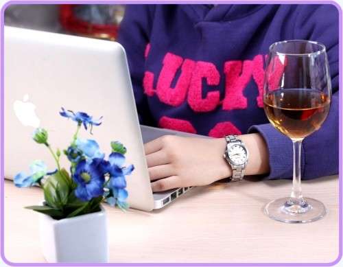 *NARY~ All Steel*  New Fashion women's Rhinestone Quality Dress Watch**