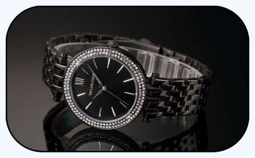 From UK** Magnifisant* Taylor Cole Lady Georgeos Steel Band Bracelet Luxury Watch*
