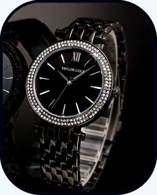 From UK** Magnifisant* Taylor Cole Lady Georgeos Steel Band Bracelet Luxury Watch*