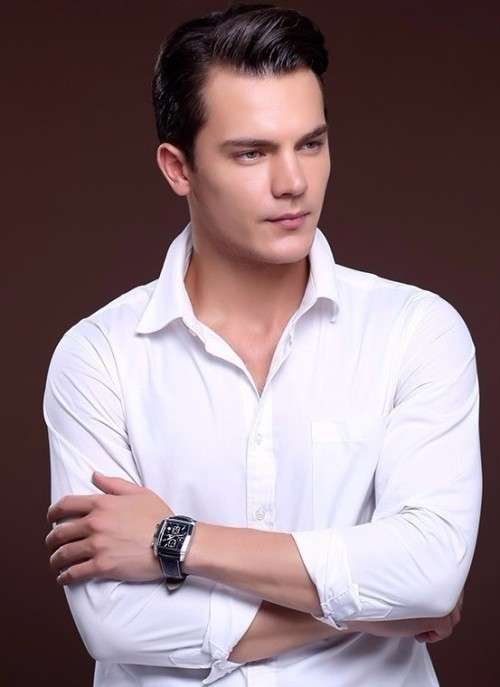 *Megir 2028 - Chronograph Watch * 6 HANDS*  Genuine Leather Strap * Black*