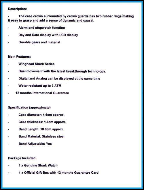 *SHARK*BIG HEAVY*Multfunction -Luxury Men Digital LED Date Day Quartz Military Sport Wrist Watch