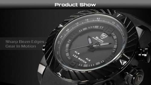* GOBLIN SHARK** - Men Dual Time Quartz Wrist Watch