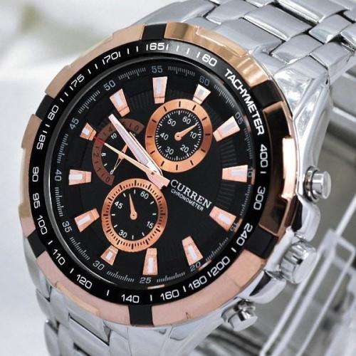 ***Elegant Classic Curren 8023 HEAVY ALL STEEL MEN  QUALITY WATCH