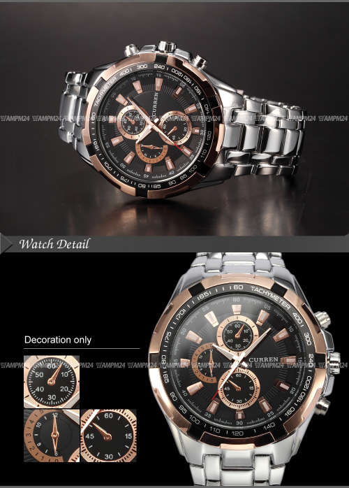 ***Elegant Classic Curren 8023 HEAVY ALL STEEL MEN  QUALITY WATCH