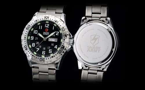 *** SHARK ARMY Brand Top ALL STEEL Date Day~ STOCK CLEARANCE SALE! ~ FREE SHIPPING!