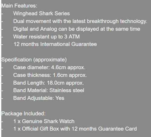 * $48-SHARK-Winghead Series Red MULTIFUNCTION  Quartz Army Mens Sport Wrist Watc