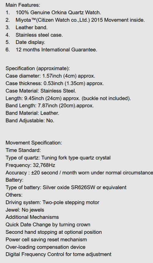 *ORKINA Luxury Gold Dial Brown Leather Date Men Quartz Dress Wrist Watch