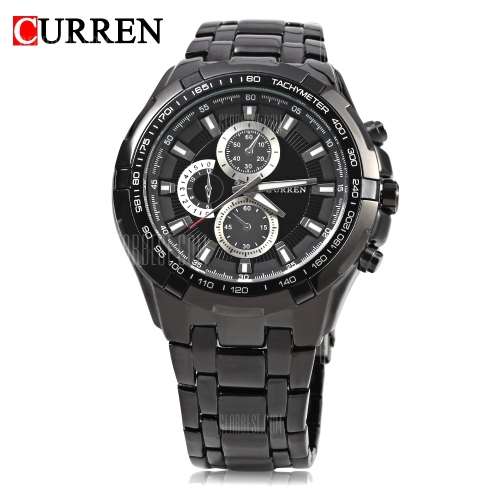 ** CLASSIC -ALL-Steel-Black Curren 8023 -Mens--Analog-Quartz-Watch
