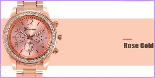 -***LADIES GENEVA BLING DESIGNER STYLE  STAINLESS STEEL QUARTZ WATCH**