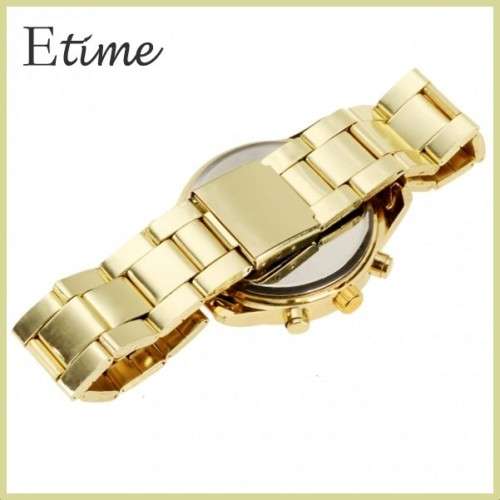 --********LADIES GENEVA BLING DESIGNER STYLE  STAINLESS STEEL QUARTZ WATCH**