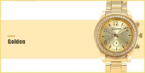 --********LADIES GENEVA BLING DESIGNER STYLE  STAINLESS STEEL QUARTZ WATCH**