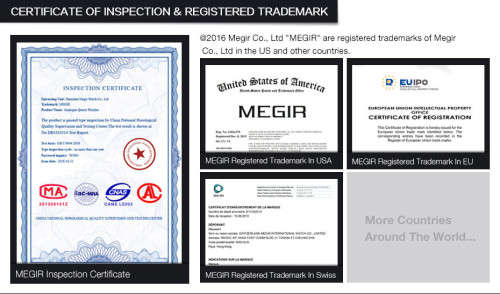 * Megir *Top Watch** All Steel All Silver  Luxury Men* 6 Hands * Quartz Wristwatch CHRONOGRAPH