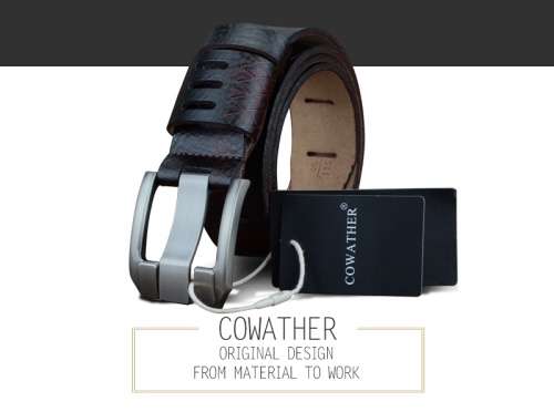 PRICE DROP !!** Men **TOP BRAND ~  LONGHORN~ COWATHER Genuine Leather Waist Belt   *