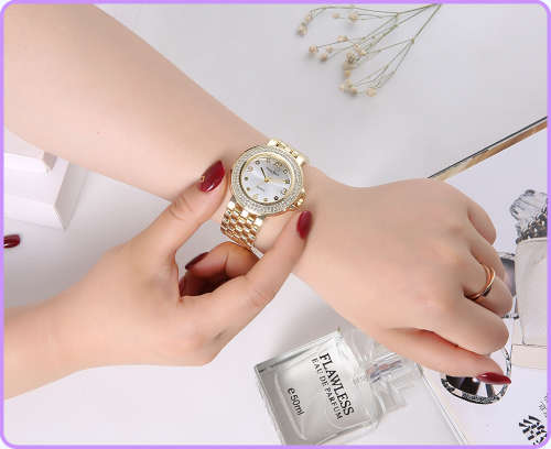 ****LADIES *DEEP SHELL 2212 *  DESIGNER STYLE  STAINLESS STEEL QUARTZ WATCH**