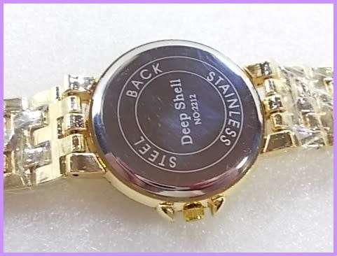 ****LADIES *DEEP SHELL 2212 *  DESIGNER STYLE  STAINLESS STEEL QUARTZ WATCH**