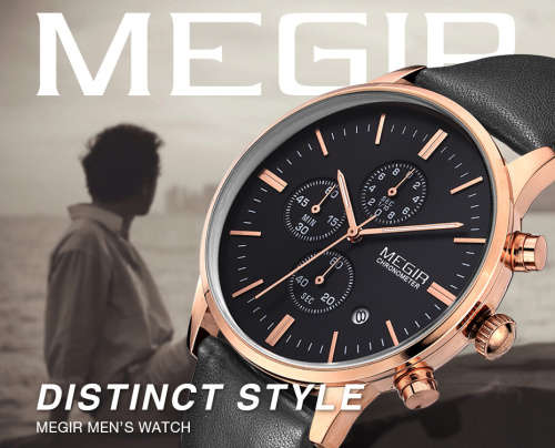 Megir 2011 - Chronograph Watch * 6 HANDS*