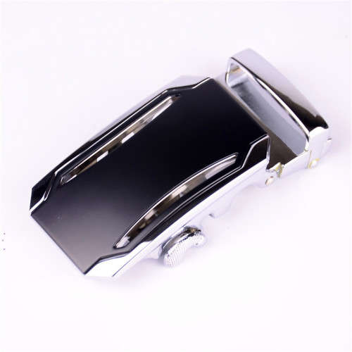 ** Men **Silver & Black Buckle** leather collection  automatic Buckle  Fashion Waist Belt   *