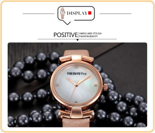 *REBIRTH BRAND RE049*  Modern Women Swiss Quality  Quartz Watch with Leather Strap