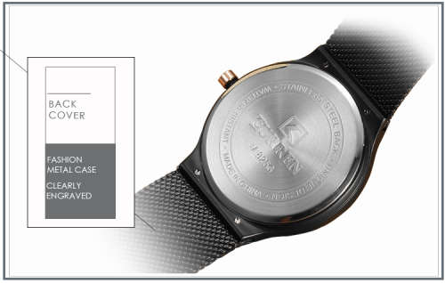 ** CLASSIC -Titanium Emperor by CURREN® ROSE GOLD & BLACK