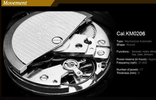 *KS Imperial*  White Dial Gold Case Automatic Mechanical Mens ** 6 Hands** Wrist Watch+Box*