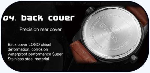 ** Big Dial* Dual Movement Curren 8249 Watch  With Calender -Black Case & Tan Strap*