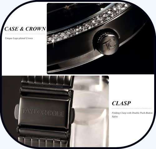 From UK** Magnifisant* Taylor Cole Lady Georgeos Steel Band Bracelet Luxury Watch*( 2 OPTIONS )