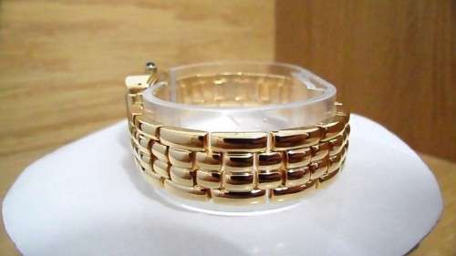 **NEW RRP £585 **Ladies*Krug-Baumen 1964DLG Tuxedo Gold 4 Diamond Blue Dial Gold Strap