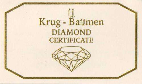 **NEW RRP £585 **Ladies*Krug-Baumen 1964DLG Tuxedo Gold 4 Diamond Blue Dial Gold Strap