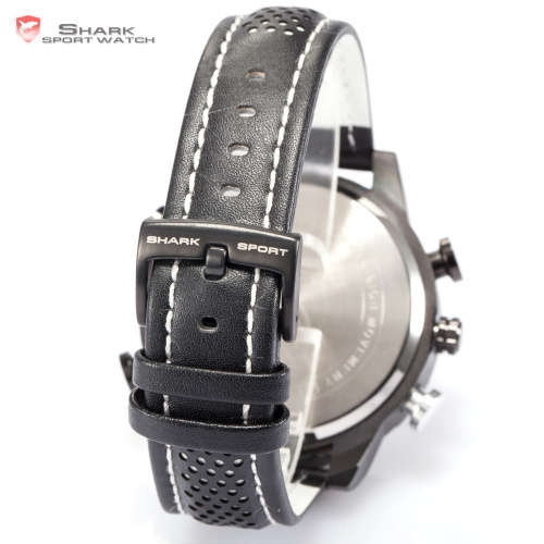 * SHARK Brand Top Kitefin  LED Digital  Date Day Leather Watch*