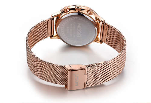 Megir 2011L  - Ladies  Chronograph Watch * 6 HANDS* ROSE GOLD