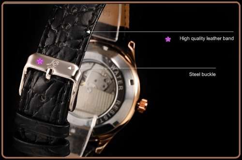 *KS Imperial* White Dial Gold Case Automatic Mechanical Mens ** Wrist Watch+Box*