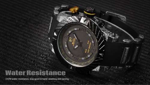 *$70* GOBLIN SHARK** - Men Dual Time Quartz Wrist Watch~ Real Musculine & Big**