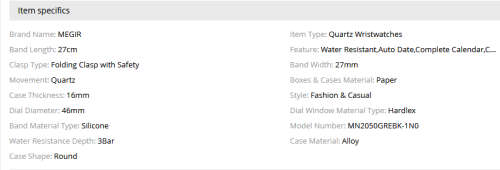 *** Megir Brand** Top Watch* New Style Big Luxury Men Quartz Wristwatch CHRONOGRAPH * 6 HANDS *