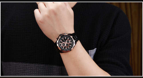 ** ALL STEEL 8023 **  by CURREN®  GOLD & BLACK