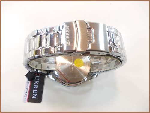 ** ALL STEEL 8148 **  by CURREN®  SILVER & BLACK