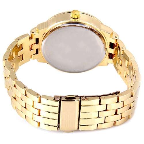--********LADIES GENEVA*GOLD*DAY DATE* DESIGNER STYLE  STAINLESS STEEL QUARTZ WATCH**