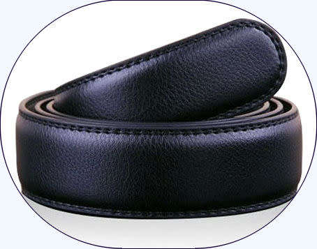 ** Men **Black & Gold Buckle**Black leather  automatic Buckle  Fashion Waist Belt   *