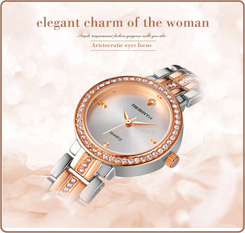 *REBIRTH BRAND RE094*  Modern Women Swiss Quality  Quartz Watch with Stainless Steel Strap