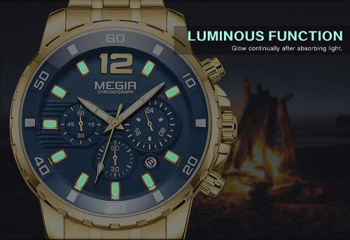 *** Megir 2068 ** Top Watch* New Style Big Luxury Men Quartz Wristwatch CHRONOGRAPH * 6 HANDS *