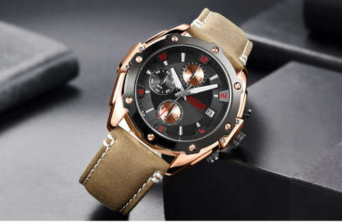 *** Megir Brand**( 2074 ) Top Watch* New Generation Luxury Men * Wristwatch CHRONOGRAPH * 6 HANDS *