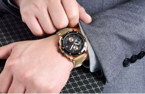 *** Megir Brand**( 2074 ) Top Watch* New Generation Luxury Men * Wristwatch CHRONOGRAPH * 6 HANDS *