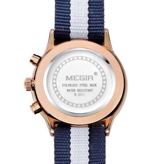 Megir 2011 - Chronograph Watch * 6 HANDS*Nato Canvas Strap* ( 2 OPTIONS )