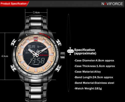 ***Naviforce Brand** New Style Conservative  Big Luxury Men Multifunction Wristwatch*FULL HOUSE*
