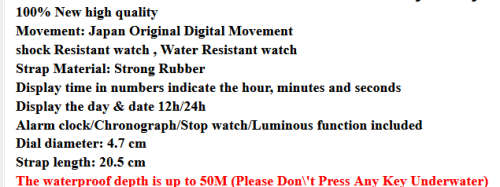 FREE SHIPPING !***SKMEI **Model : 1068  Chronograph Black  Multifunction Watch**