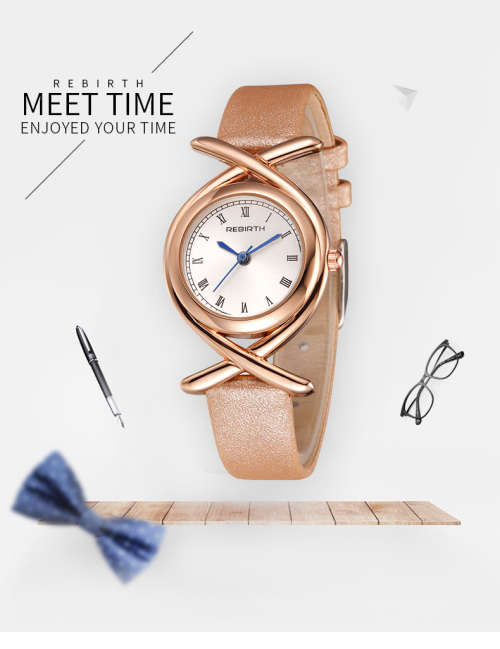 *REBIRTH BRAND RE049*  Modern Women Swiss Quality  Quartz Watch with Leather Strap