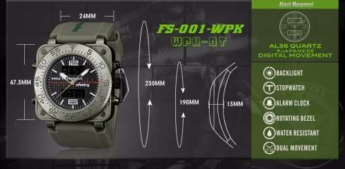 ** Infantry Brand* New  Big Military Men Digital Night view Chronograph Watch*