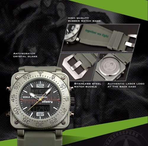 ** Infantry Brand* New  Big Military Men Digital Night view Chronograph Watch*